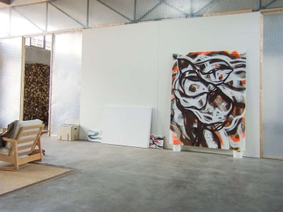 Eerste opstelling in nieuwe atelier (ACM Dwingeloo)